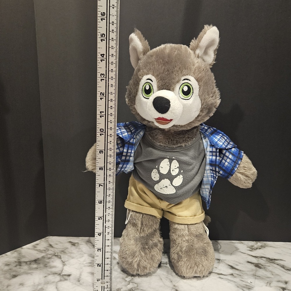 Great Wolf Lodge Wiley Wolf Plush Lot Build A Bear+Outfit + Fiesta Squish Plush - Picture 15 of 15